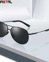 Men's Polarized Sunglasses UV400 Retro Pilot Male Sun Glasses Metal Eyeglasses Frame Driving Fishing Cycling Sunscreen Eyewear
