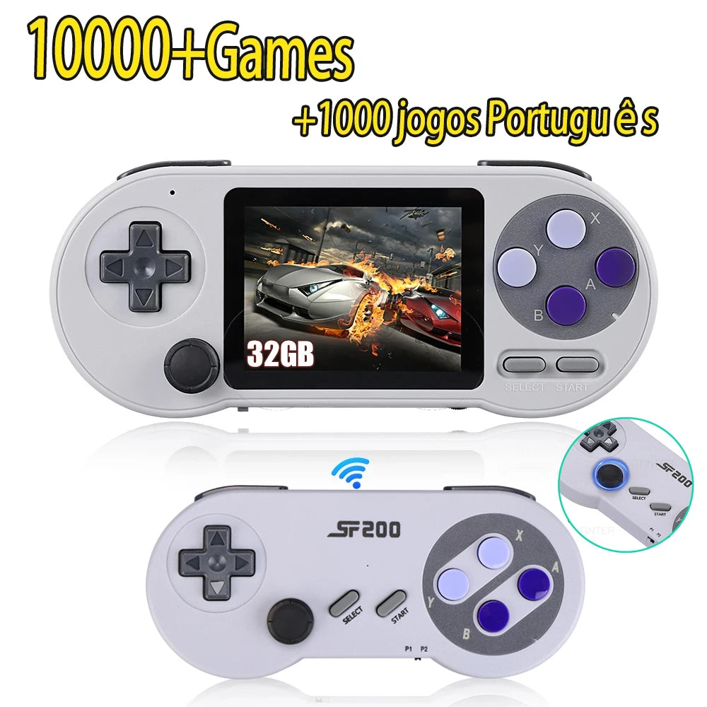 SF2000 Mini Handheld Game Console 3 inch IPS Screen Video Game Console Built-in 11000+ Games Retro TV Game Player AV Output