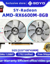SOYO AMD Graphics Card Radeon RX580 RX5700XT 5500XT RX6600 6600XT 6600M GDDR6 Video Memory Gaming Card for Desktop Computers