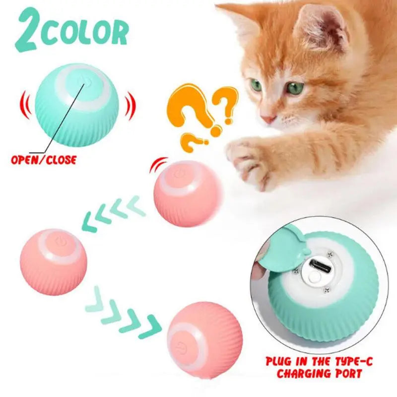 Smart Cat Toys Electric Cat Ball Automatic Rolling Ball Cat Interactive Toys Pets Toy For Cats Indoor Playing Cat Accessories