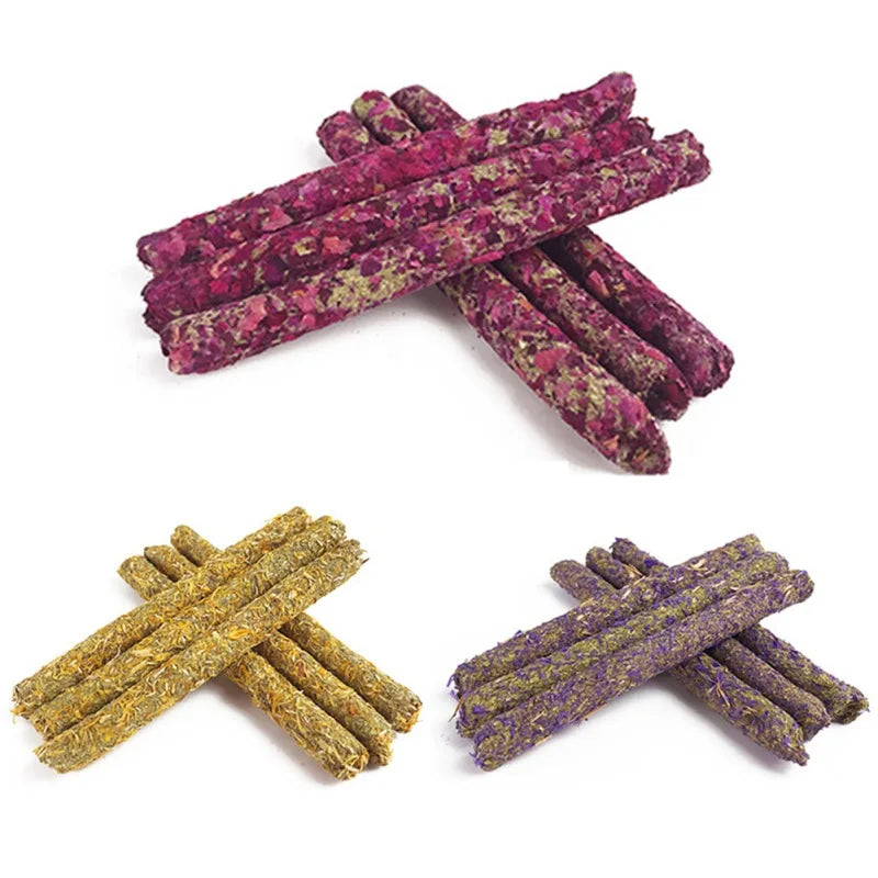 6Pcs Calendula Molar Rod  Pet Stick Molar Chewing Toys Dental Care Chewing Snacks for Rabbits Hamsters Chinchillas Small Pets