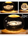 LED Night Light Galaxy Crystal Ball Table Lamp 3D Planet Moon Lamp Bedroom Home Decor For Kids Party Children Birthday Gifts