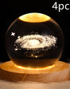 LED Night Light Galaxy Crystal Ball Table Lamp 3D Planet Moon Lamp Bedroom Home Decor For Kids Party Children Birthday Gifts