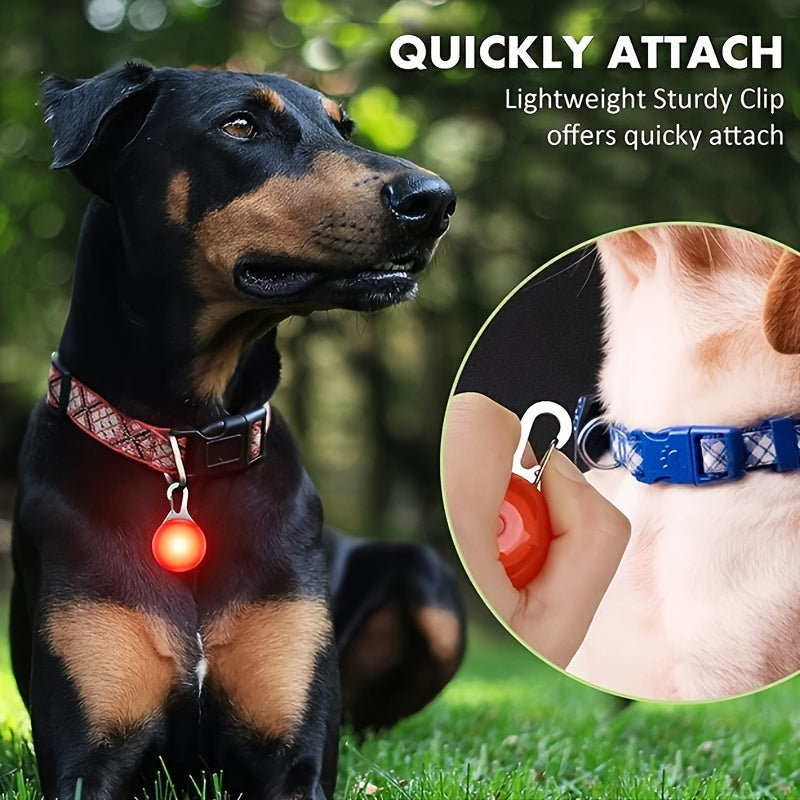 Bright LED Collar Light Pendant with Carabiner Clip-Setting Insulating Sheet for Nighttime Safety of Dogs and Cats - Flashing Pet Tag Supplies
