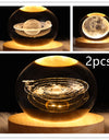 LED Night Light Galaxy Crystal Ball Table Lamp 3D Planet Moon Lamp Bedroom Home Decor For Kids Party Children Birthday Gifts