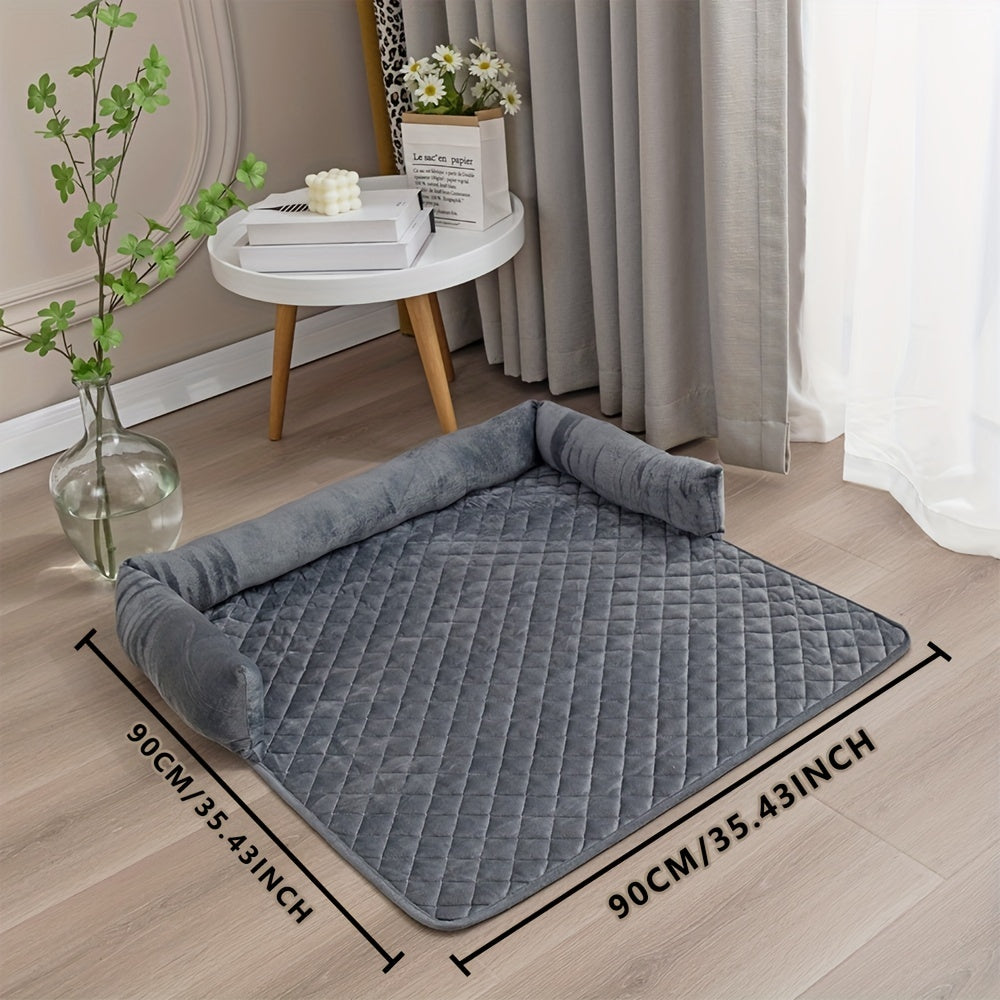 Anti-dirty Waterproof Pet Pad Ultrasonic Cotton Dog Car Pad Car Back Seat Pet Pad Dog Bed Cover For Couch Sofa, Furniture Cover For Dogs And Cats