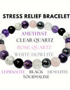 Stress Relief Bracelet Purple Black White Pink Natural Stone Bracelet For Women Gift
