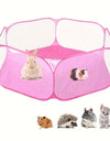 1pc Portable And Breathable Pet Playpen For Small Animals, Pet Mesh Fence Small Animal Cage Tent For Rabbits, Hamsters, Chinchillas, And Hedgehogs