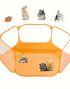 1pc Portable And Breathable Pet Playpen For Small Animals, Pet Mesh Fence Small Animal Cage Tent For Rabbits, Hamsters, Chinchillas, And Hedgehogs