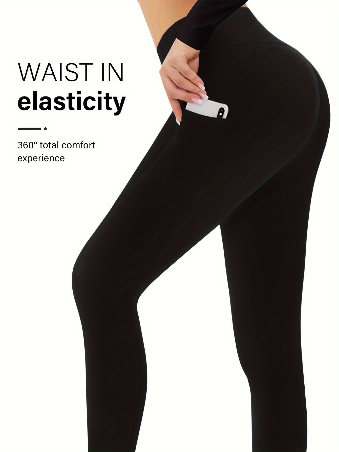 Solid Sporty High Waist Shaping Leggings, Comfy & Breathable Tummy Control Butt Lifting Leggings, Women's Underwear & Shapewear