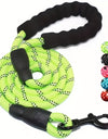 Reflective Dog Leash With Comfortable Padded Handle - Double Heavy Duty Traction Rope For Strong Dogs - Enhance Safety And Control On Walks