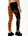 Faux Denim Print Yoga Workout Tight Pants, Stretch Sports Running Training Leggings, Women's Activewear