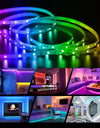 Create A Magical Ambience With 5050 RGB Led Strip Lights - Music Sync Color Changing, Remote Control, Perfect For Home, Garden, Party, And More!