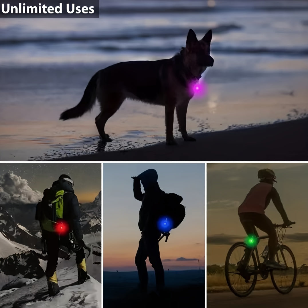 Bright LED Collar Light Pendant with Carabiner Clip-Setting Insulating Sheet for Nighttime Safety of Dogs and Cats - Flashing Pet Tag Supplies