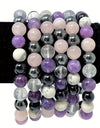 Stress Relief Bracelet Purple Black White Pink Natural Stone Bracelet For Women Gift