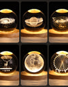 LED Night Light Galaxy Crystal Ball Table Lamp 3D Planet Moon Lamp Bedroom Home Decor For Kids Party Children Birthday Gifts