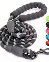 Reflective Dog Leash With Comfortable Padded Handle - Double Heavy Duty Traction Rope For Strong Dogs - Enhance Safety And Control On Walks