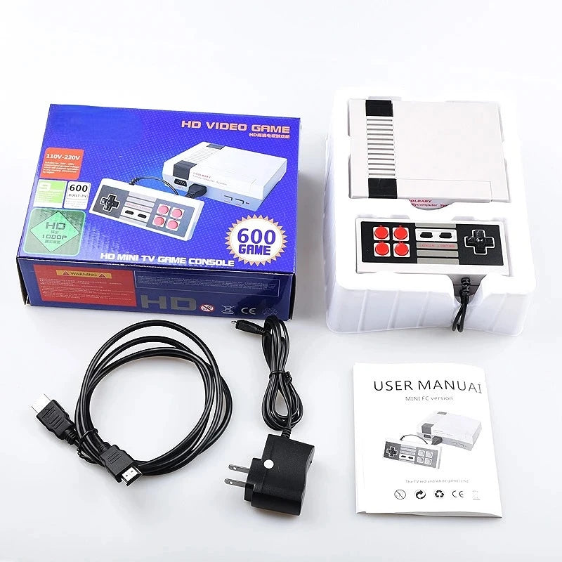 HD/AV Output Retro Classic Handheld Game Player TV Video Game Console Childhood GiftBuilt-in 600/500 Games Mini Console