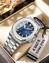 2023 New POEDAGAR Luxury Watch Business Waterproof Male Clock Luminous Date Stainless Steel Square Quartz Men Watch reloj hombre