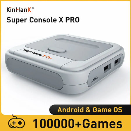 KINHANK Super Console X Pro Retro Game Console Support 70 Emulators 117000 Video Games for DC/MAME/Naomi with Gamepads Kid Gift