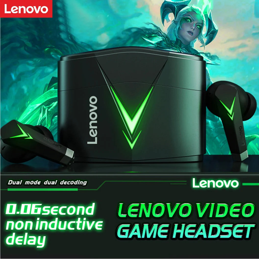 Lenovo LP6 Wireless BT 5.0 Earbuds Low Latency Gaming Headphone with Mic 300mAh Charging Case