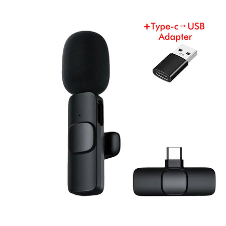 K9 Wireless Lavalier Microphone Studio Gaming for Type-C PC Computer Professional Mic Live Broadcast Mobile Phone K8 M21