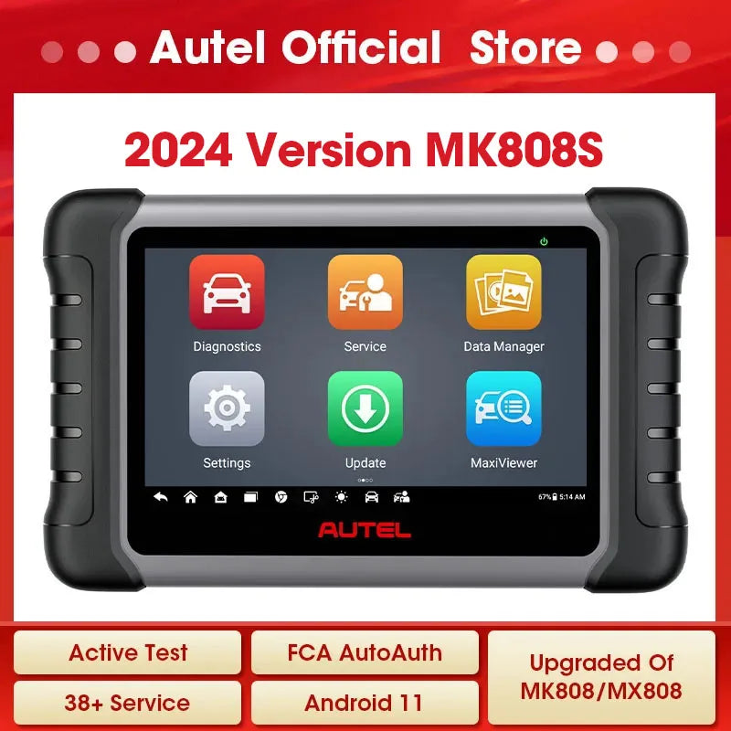 Autel MaxiCOM MK808 MK808S OBD2 Scanner Automotivo Car Diagnostic Tool OBD 2 Scanner Active Test Code Reader Key Coding Tool