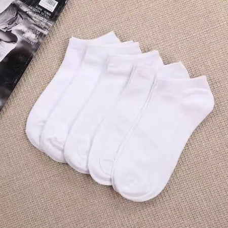 10 Pairs and 5Pairs Women's Socks Solid Color White Black Ankle Socks Breathable Sports Comfortable Cotton Floor Socks for Women
